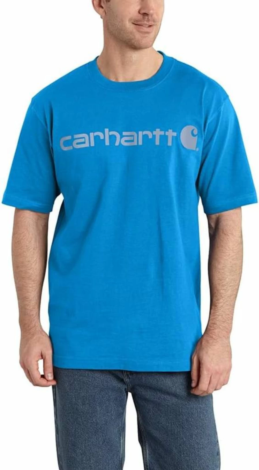 Carhartt Men's Big Logo Short Sleeve T-Shirt - Signature Cotton Tee for Men