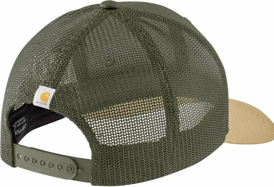 Carhartt Men's Canvas Mesh-Back Dog Patch Adjustable Baseball Cap 106913
