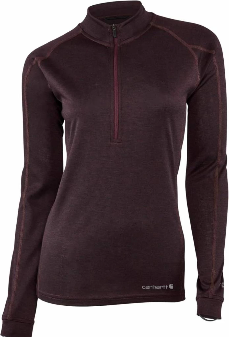 Carhartt Women's Base Force Heavyweight Poly-Wool Quarter-Zip Pullover WBL133