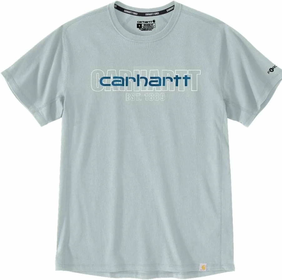 Carhartt Men's Relaxed Fit Short-Sleeve T-Shirt with Logo - Midweight Cotton Crewneck Tee