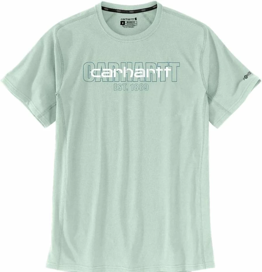 Carhartt Men's Relaxed Fit Short-Sleeve T-Shirt with Logo - Midweight Cotton Crewneck Tee