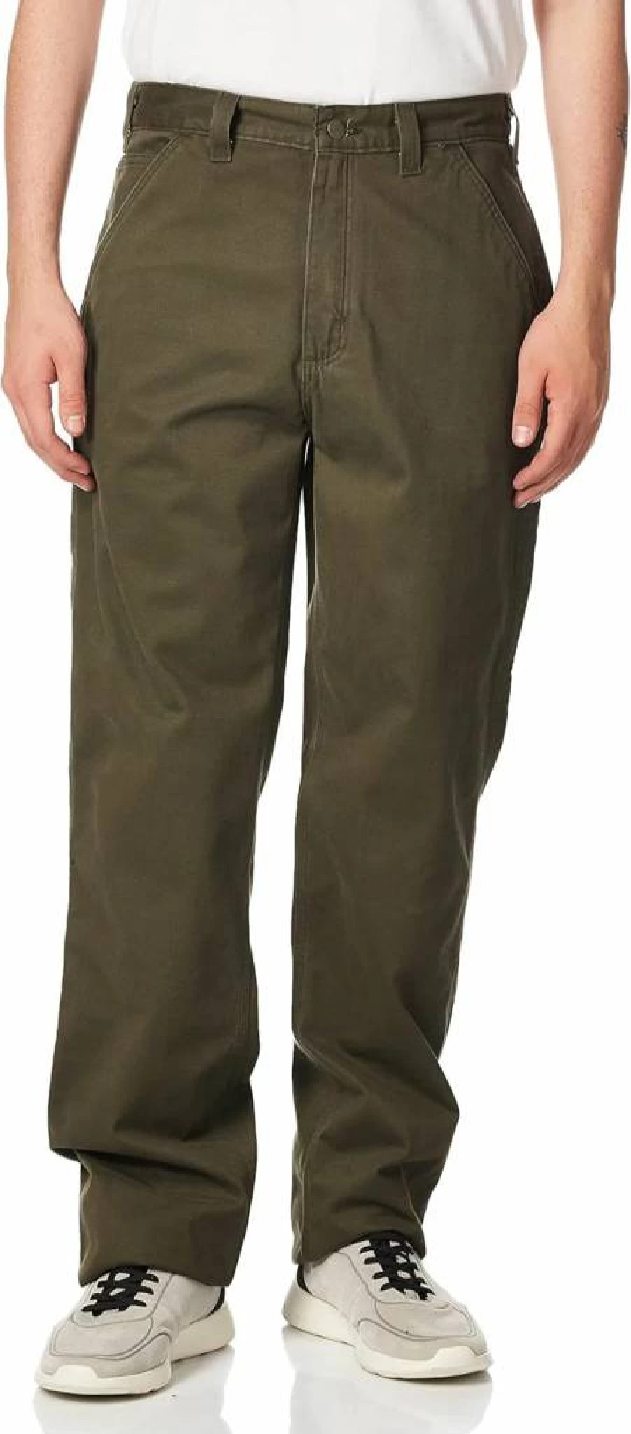 Carhartt Men's B324 Relaxed Fit Washed Twill Work Pants - Durable Casual Trousers