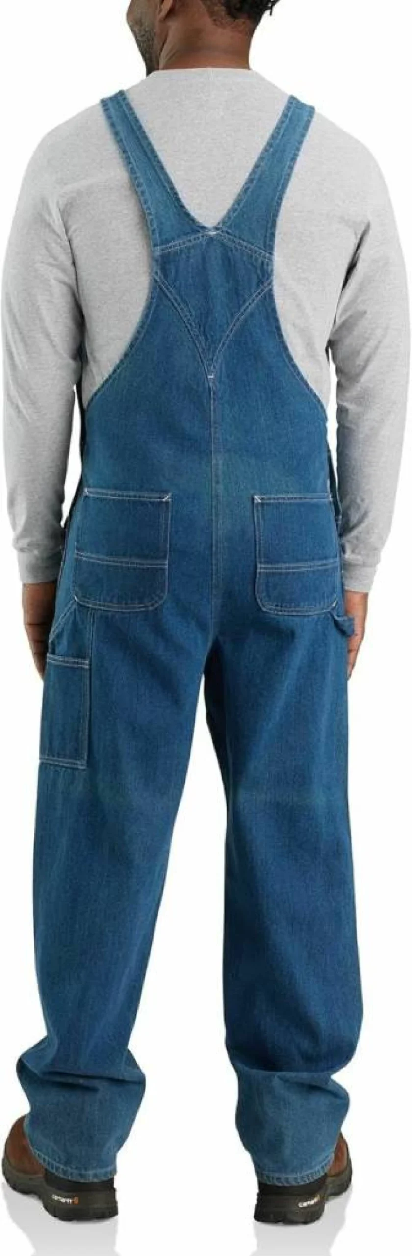 Carhartt Men's Loose Fit Heavy Duty Denim Bib Overalls for Work & Durability