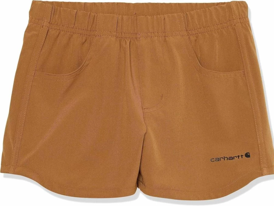Carhartt Girls' Rugged Flex Denim Shorts - Durable Kids' Denim Shorts CH9306