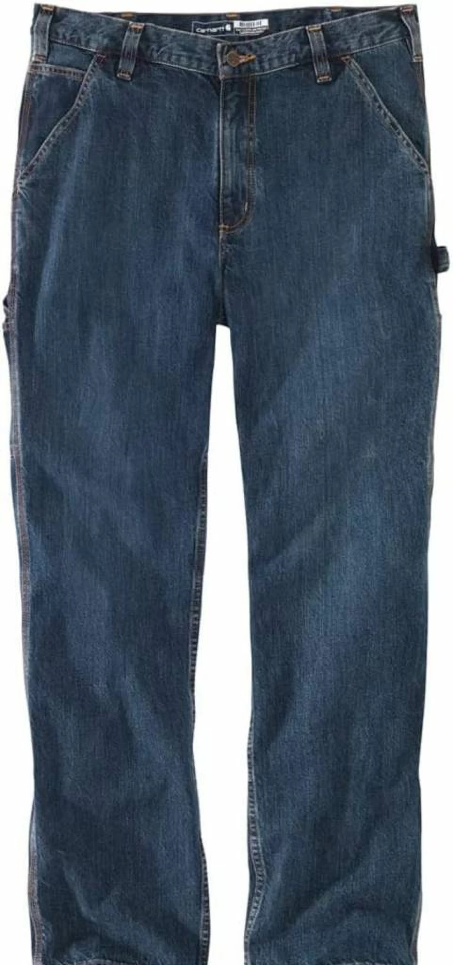 Carhartt Men's Loose Fit Straight Leg Denim Overalls Dungaree Workwear