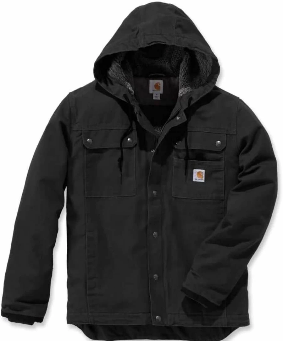 Carhartt Men's Relaxed Fit Washed Duck Sherpa-Lined Utility Work Jacket