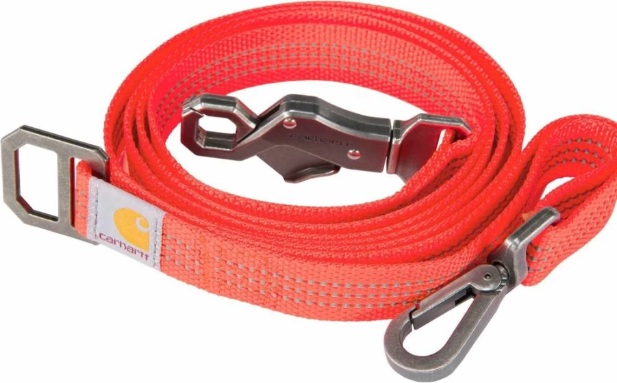 Carhartt Shock Absorbing Control Dog Leash - Large Size, Durable Carhartt Brown Pet Walking Gear