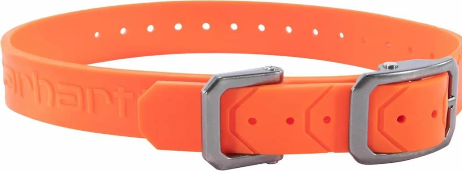 Carhartt Hunter Orange Waterproof Dog Collar - Durable Adjustable Pet Collar for All Sizes